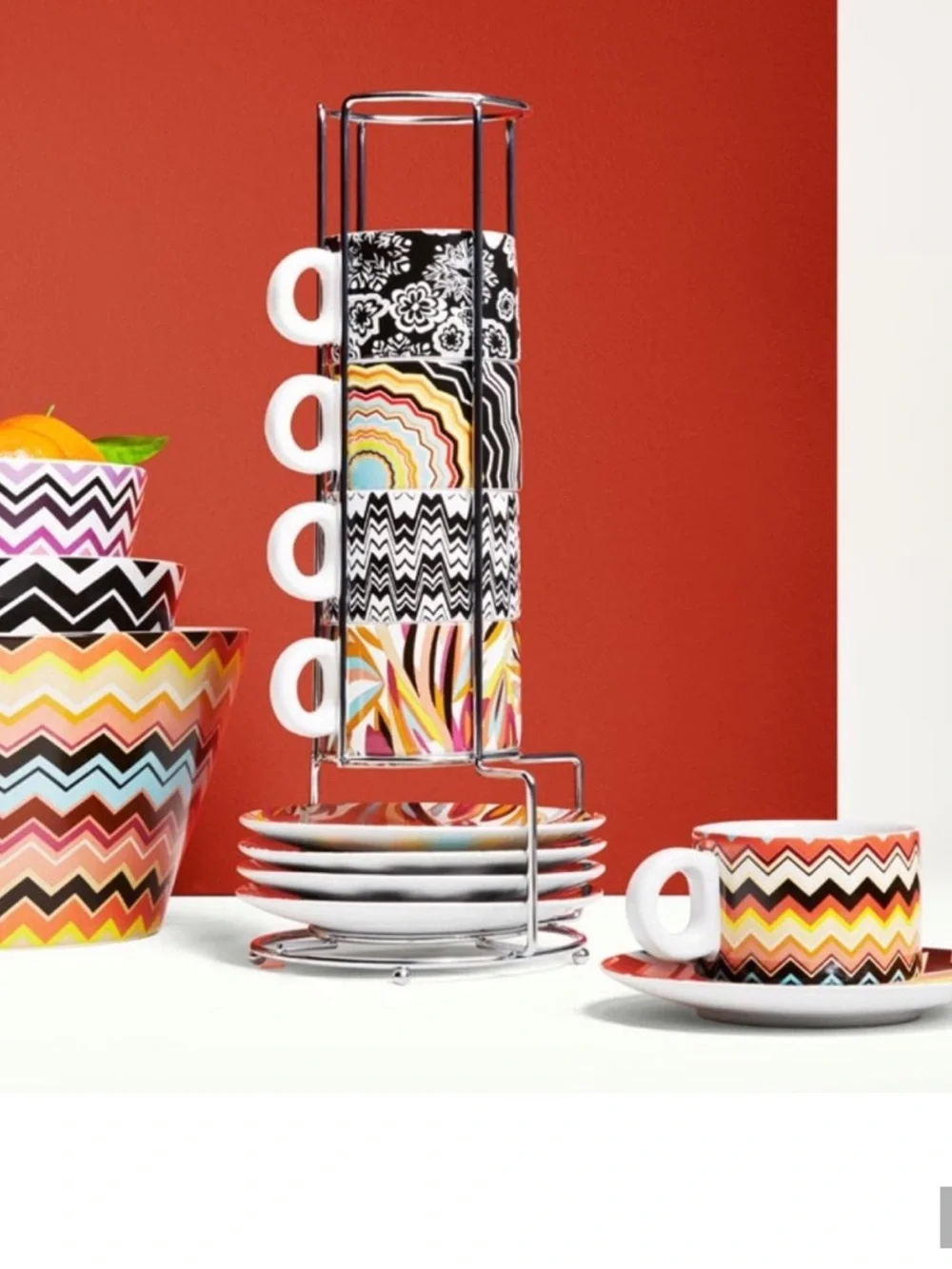 Missoni for Target | Espresso Set | Stacking Espresso Set & Spoons